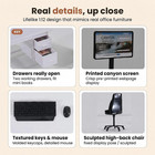 1 12 Scale Miniature Computer Desk   Chair Set     Dollhouse Office Furniture With