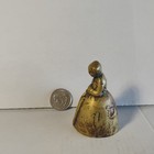 Antique Brass Lady Figurine Bell Art Decor Vintage 2 5    Tall B13 9