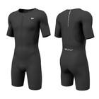 Wulibike Mens Triathlon Tri Suit Short Sleeve Cycling Skinsuit Sponge Padded