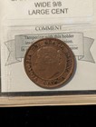 1859  Wide 9 8  Coin Mart Graded Canadian  Large One Cent    vf-30  