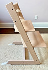 Stokke Tripp Trapp Chair Natural Wooden Adjustable High Chair     Excellent