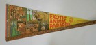 Vintage Exotic Animal Paradise Zoo Springfield  Missouri Travel Souvenir Pennant