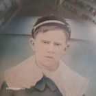 Antique Curved Bubble Convex Glass Wood Picture Frame Oval Victorian Child Photo