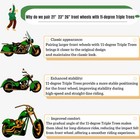 26  23  21  Wheel 11 Degree Raked Triple Trees Kits For Harley Touring 1997-2013