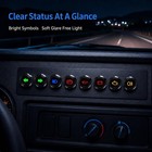 8pcs 1 2 Inch 12v Led Waterproof Metal Pilot Dash Indicat Color  Multi-colored