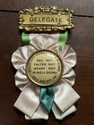 Delegate  1885 Pinback Button  Ribbon  Ioof  Rebekah State  Illinois