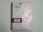 Planahead Phone Address Book Lavendar Floral Vinyl Cover Tabbed Pages 942entries