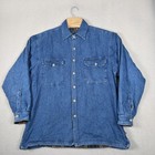 Vintage Moose Creek Fleece Lined Denim Shirt Jacket Mens Medium Shacket Workwear