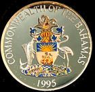 1995 Bahamas  2 Silver Proof Amazon Parrot Flora Fauna Colorized