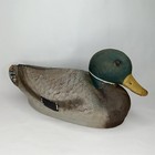 Vintage 1950s J C Higgins Life Like Duck Decoy With Glass Eyes Signed