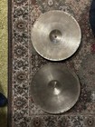 Zildjian Trans-stamp 14 Inch Hi Hat 1950   s Thin medium  Very Nice Hats 