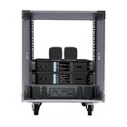 12u Cabinet Rolling Network Rack Audio Studio Video Telecom Equipment Rack Black