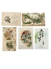 Vintage Lot Of 19 Christmas Holiday Nye Greeting Cards Vtg Antique Scrapbook