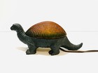 Vintage Dinosaur Lamp Night Light Amber Glass Shell