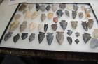 Lot Of 47 Authentic Indian Arrowheads Projectile S   Scrapers Found In Ohio  