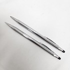 Vintage Cross    Pen And Mechanical Pencil Set W  Original Box Chrome 350105 