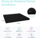 12 54pcs Acoustic Wall Panels Soundproofing Foam Studio Noise Reduction Black