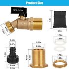 Wadeo Brass Rain Barrel Spigot 3 4    Quarter Turn Ball Valve Spigot With 