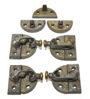 4 Vintage Eastlake Style  Window Latch Sash Lock 3 Extra Receivers