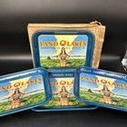 Vintage 1950s Land O lakes Sweet Cream Butter Metal Trays With Retired Logo Set4