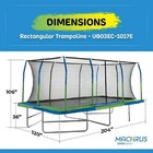 New Upper Bounce Mega Trampoline With Fiber Flex Enclosure System  10  X 17 