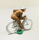 Antique Manoil Military Original Lead Toy Dispatcher On Bicycle 1935