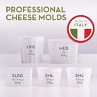 Easy Cheesemaking Set   5 Cheese Molds   Cheese Making Book   Made In Italy     