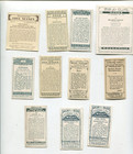 11 Different Mixed English Cigarette Collector Vintage Tobacco Card Lot