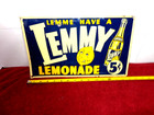 15 X 7 In Lemmy Lemonade Soda Pop 5c Adv  Sign Embossed Tin Metal Tacker - C 70