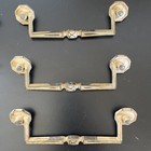 Lot Of 6 Vintage Square Distressed Mcm Antique Brass Aged Patina Antiqued Shabby
