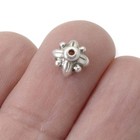 Silver 8mm Leaf Bead Caps  10-pack Premium Findings For Elegant Jewelry Design