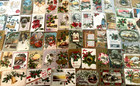 Huge Lot Of 100 Vintage Antique Christmas postcards early 1900 s  In  Sleeves
