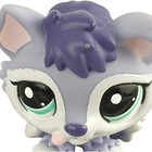 Lps  1810 Husky Dog Littlest Pet Shop 2008 Purple Gen 3 Aqua Green Eyes Singles