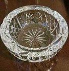 Vintage Large Lead Crystal Cut Clear Glass Cigar Cigarette Ashtray 5    Heavy