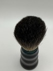 Badger Hair Shave Brush Teal  Black  And Gray Acrylic Handle