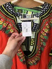 Mens Dashiki Shirt African Top Hippie Vintage Tribal Women Blouse Lot Of 3 Multi