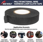 Tape High Temp Wire Cable Loom Self-adhesive Fabric Tape For