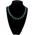 Rare Aquamarine Shield Crystals Gorg Fabl Antique Rivera Necklace Czechoslovakia
