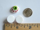 5 Halloween Eyeballs    Flat Back Craft Embellishments    Halloween   Spooky