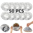 50 30pcs Aluminum Foil Bowl Covers - Elastic Stretch Plate Wraps Kitchen Seals
