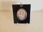 Antique Miniature Portrait 18th Century Of An English Lady In Fine Detail 