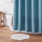 24 x24  Seashell Shaped Coastal Non-skid Bath Rug - Threshold