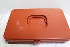 Vintage Wilson Mfg Corp Sewing Box Thread Organizer Burnt Or Ange 13 x8 25 x2 