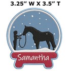 Custom Christmas Your Name Personalized Name Tag Embroidered Iron-on Patch Horse