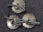 Vintage Eagle Bird Trio Of Button Covers Native American