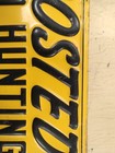 Vintage Posted No Hunting Embossed Metal Sign Old Cabin Decor Dallas 9 Texas