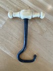 Vintage Ivory Boot Pull Engraved With The Letter K For Cowboy Or Riding Boots