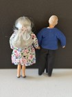 Town Square Dollhouse Miniatures Bendable Dolls - Grandmother   Grandfather