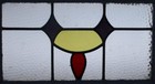 Pretty Abstract Old English Leaded Stained Glass Window 22  X 14 