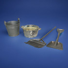 Breyer Barn Accessories - Shovel  Rake  Feed Bucket  Water Bucket
